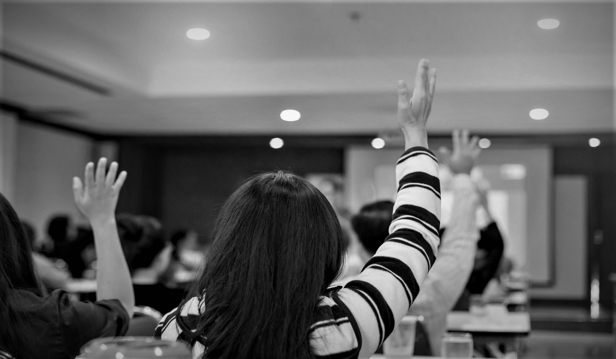 Shareholders voting, expressing opinions on democracy