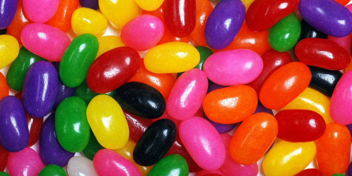 Multicolored jelly beans