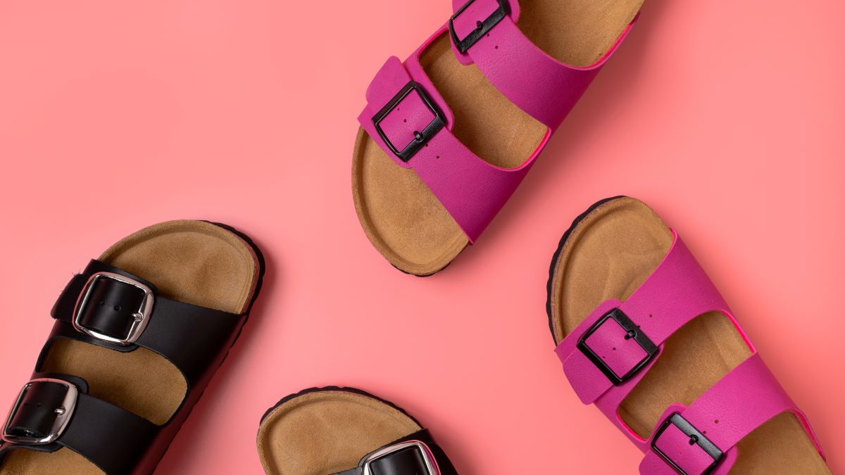 Pink Birkenstock sandals