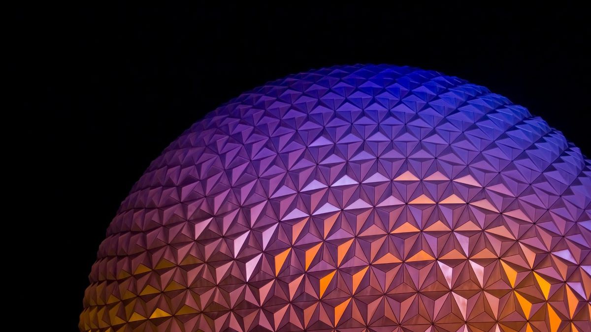 Nighttime shot of Disney's Epcot Center