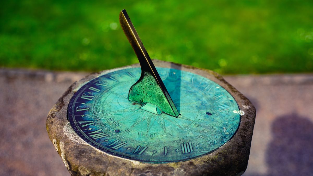Sundial marking the passage of time